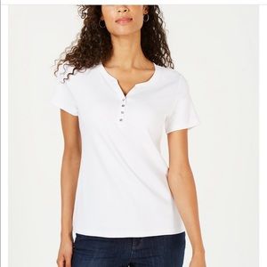 Women’s Karen Scott Petite Cotton Henley Top